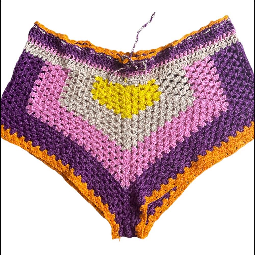Crochet shorts handmade size M
